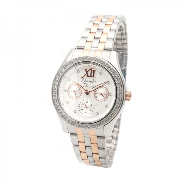 Alexandre Christie AC 2496 Silver Rosegold White BFBTRSL